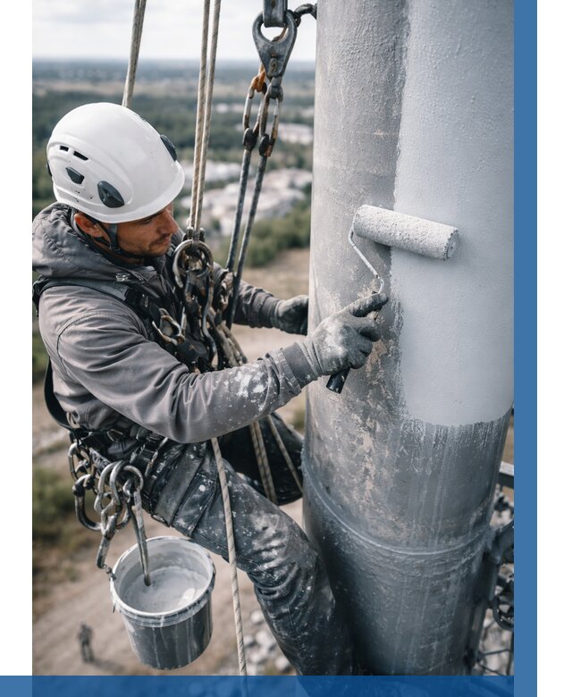 Покраска мачт связи под ключ в Снежинске от 883 р. | ВЫСОТНИК-Снж