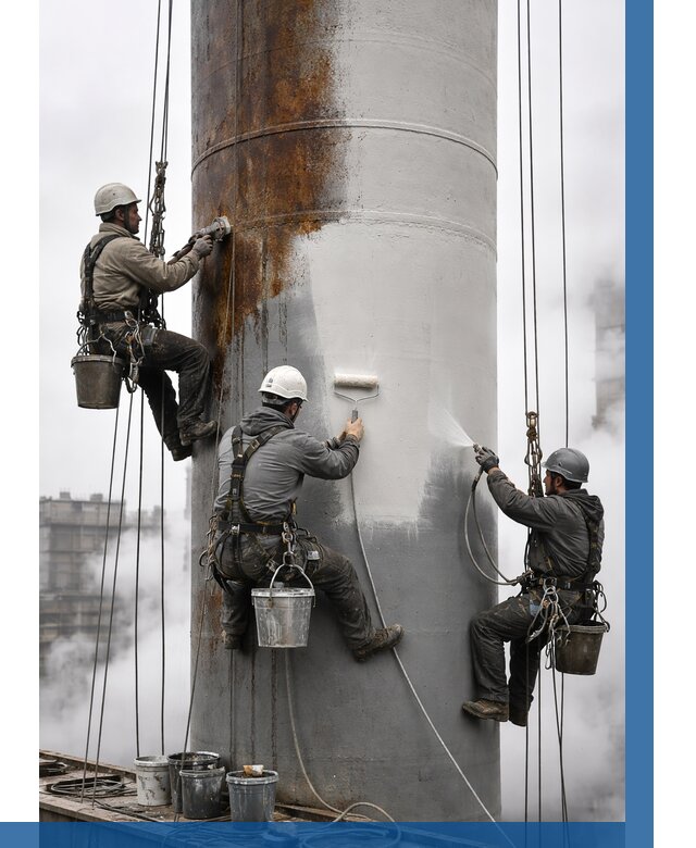 Покраска дымовых труб в Снежинске от 8833 р. | ВЫСОТНИК-Снж