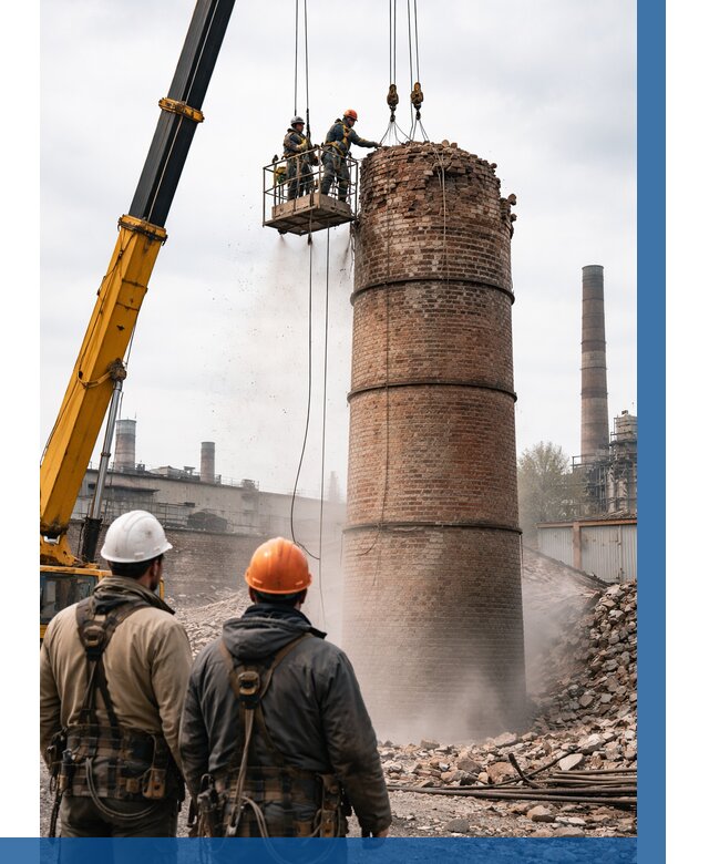 Демонтаж дымовой трубы в Снежинске от 93528 р. | ВЫСОТНИК-Снж, смета