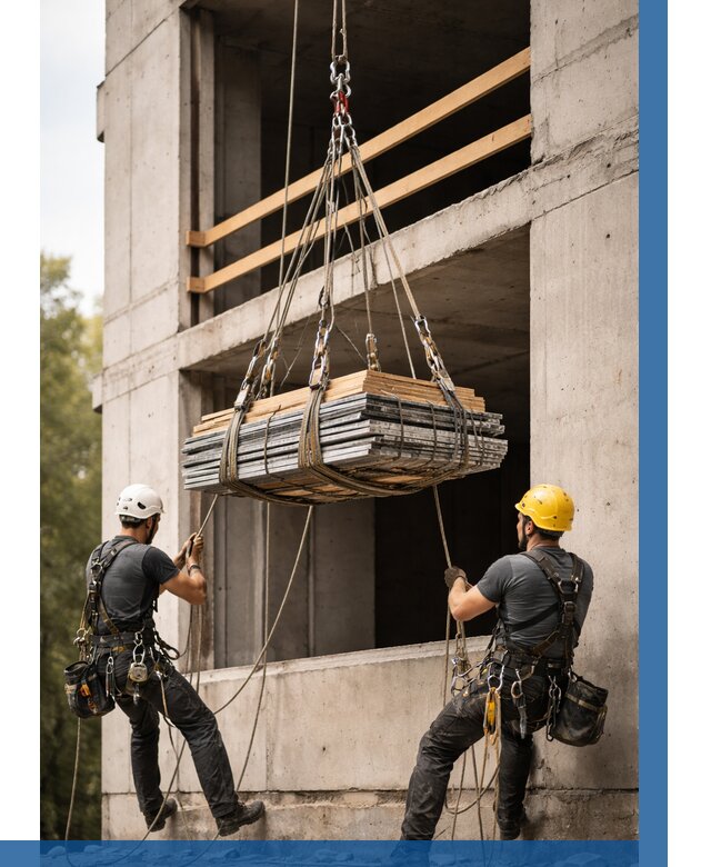 Подъем материала на этаж веревками в Снежинске от 1559 р. | ВЫСОТНИК-Снж