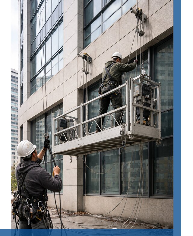 Монтаж и подъем фасадной люльки в Снежинске от 12470 р. | ВЫСОТНИК-Снж