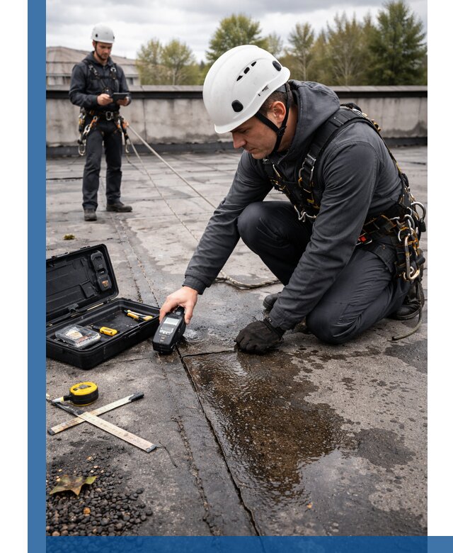 Обследование кровли на протечки и выявление дефектов в Снежинске