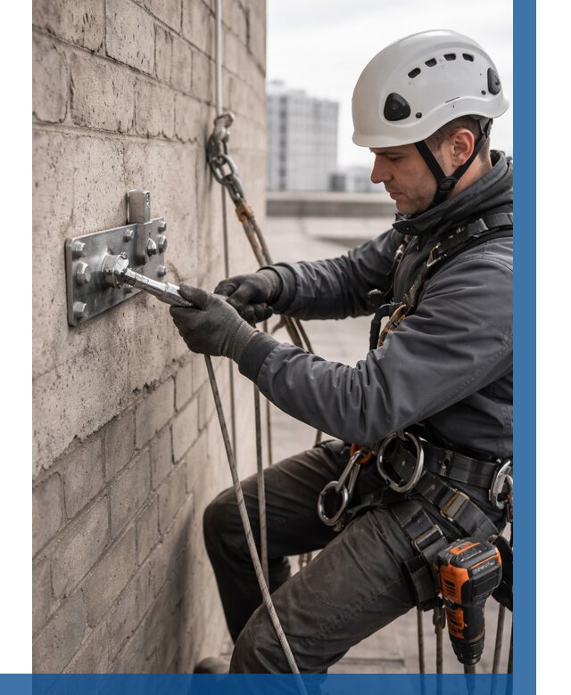 Установка анкерных точек в Снежинске от 3637 р. | ВЫСОТНИК-Снж