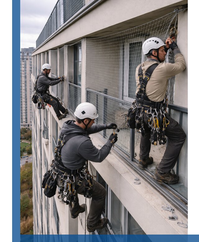 Профессиональный монтаж защитной сетки от птиц в Снежинске